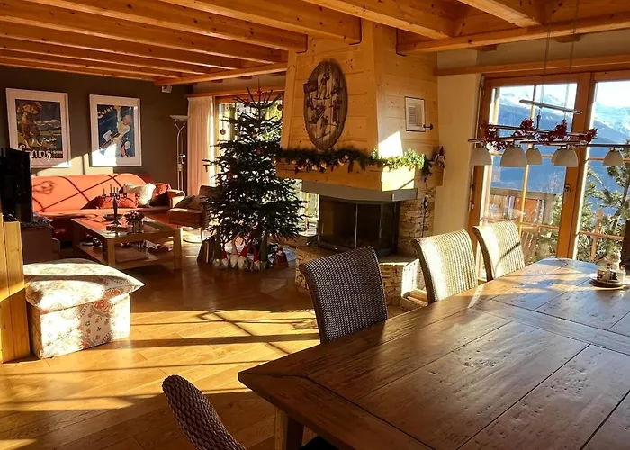 Beautiful With Exceptional View Dağ evi Crans-Montana