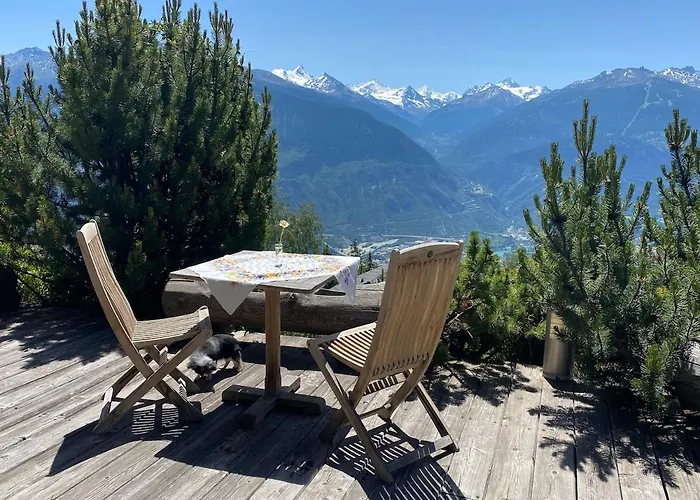Dağ evi Beautiful With Exceptional View Crans-Montana